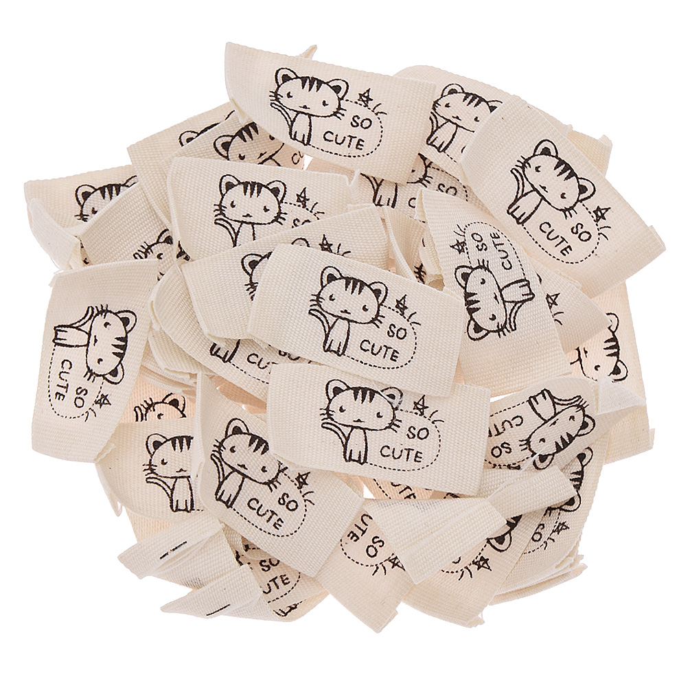 50x Cartoon Animals Washable Cloth Labels DIY Colthes Tags Sewing Accessories - Picture 17 of 19
