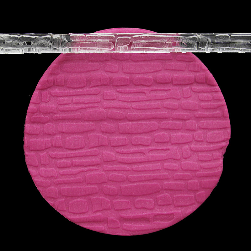1PC Acrylic Transparent Rolling Pin Brick Carved Texture Polymer Embossing Tool - Picture 13 of 14