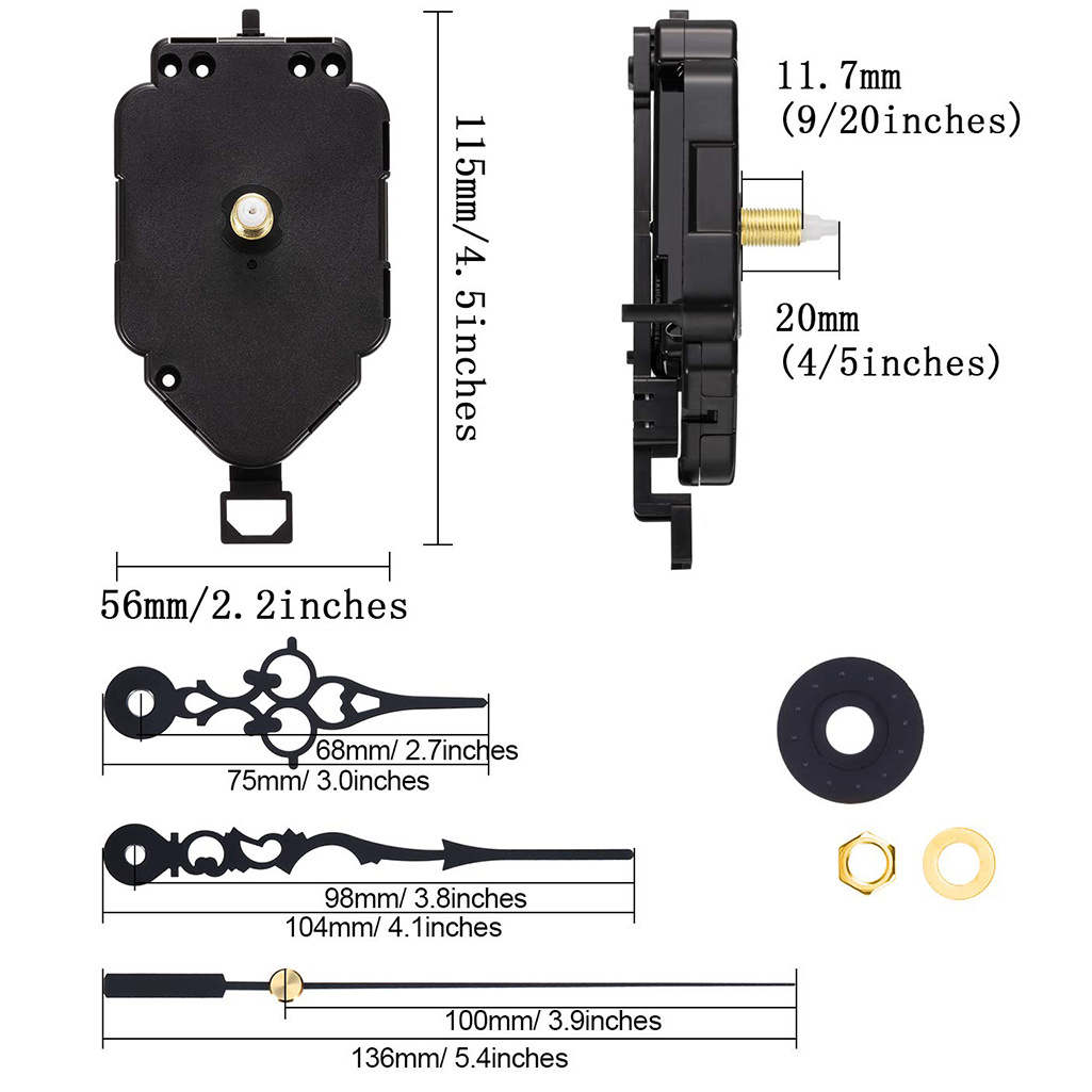 Pendulum Clock Movement Quartz DIY Repair Kits Replacement Mechanism ...