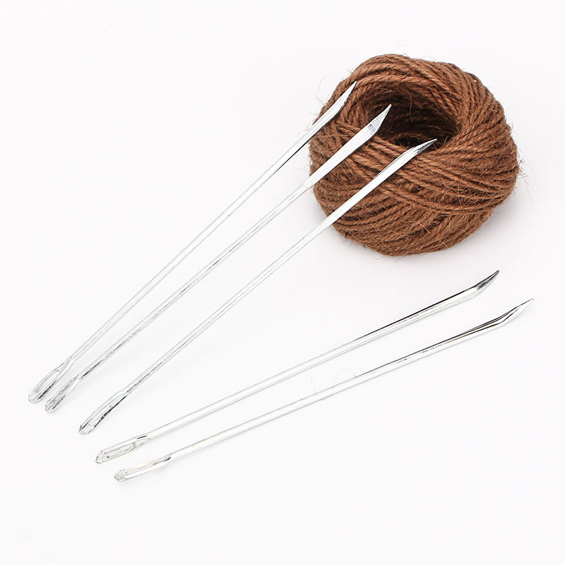 5Pcs Metal Burlap Sack Bag Packing Curved Tip Stitching Needles Hand