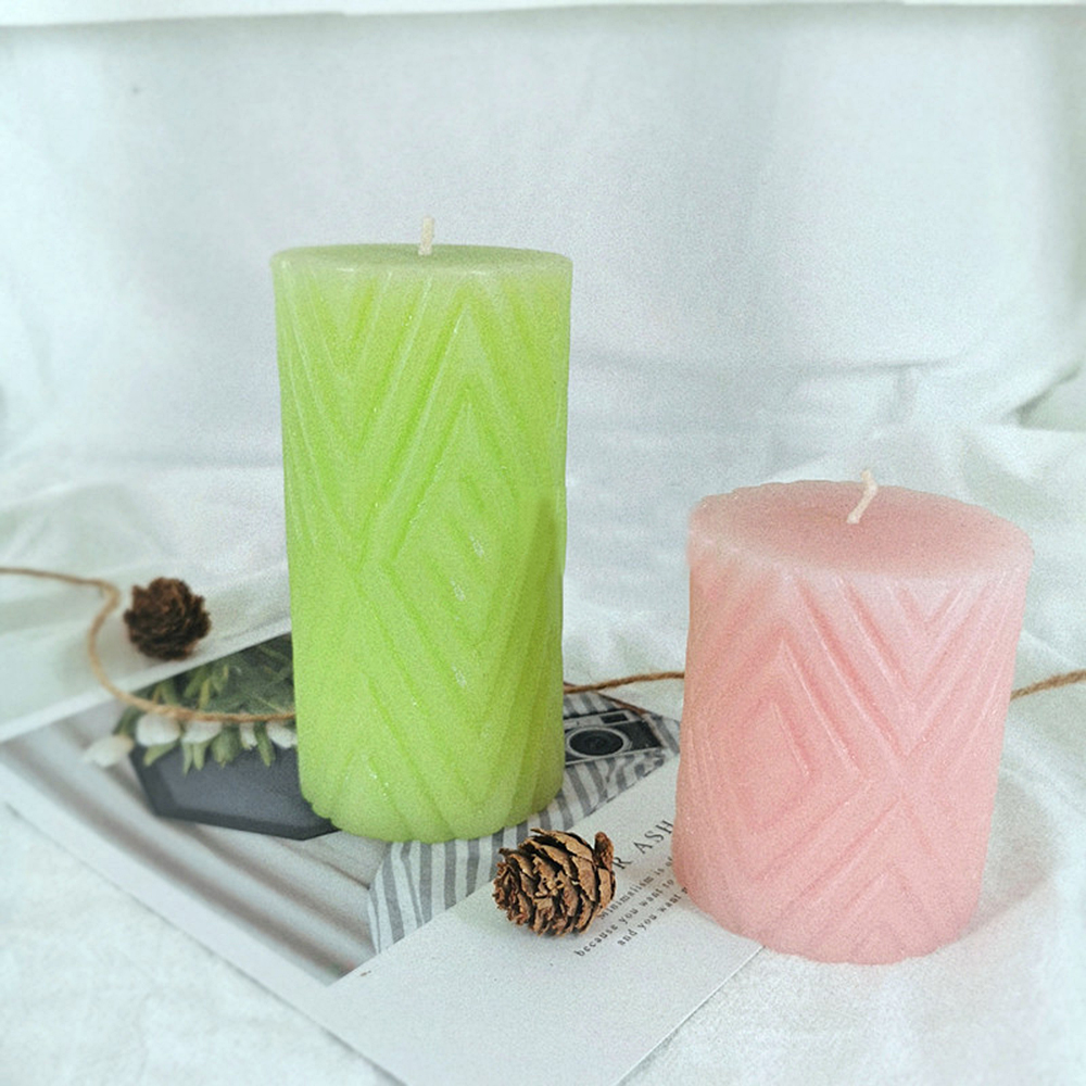 DIY Silicone Candle Molds Diamond Round Pillar Handmade Soap Mould Making Craft eBay