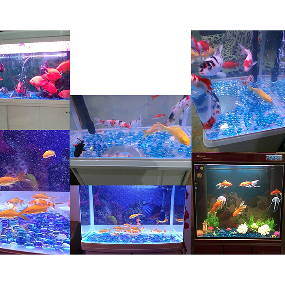 Mixed Color Glass Pebbles Stones Flat Marbles for Vase Fish Tank