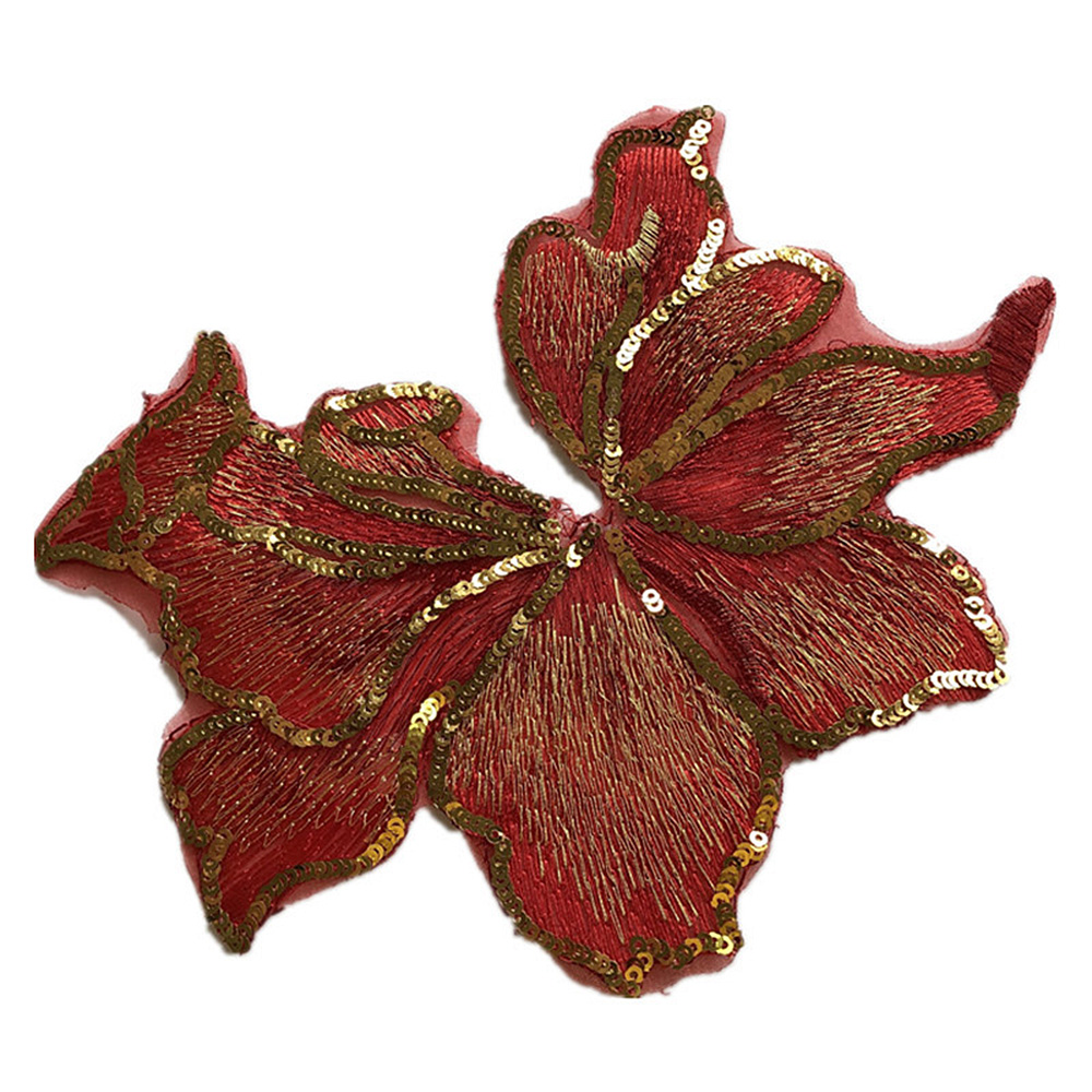 Large Flower Embroidery Patch Sequins Applique DIY Sew on Clothing Dress Decor - Picture 8 of 9