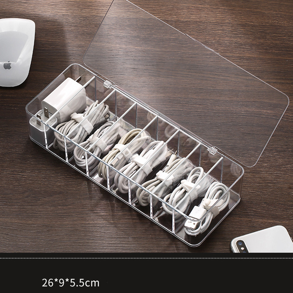 Data Cable Charging Power Cable Cord Buckle Storage Box Desktop Management Case - Picture 15 of 16