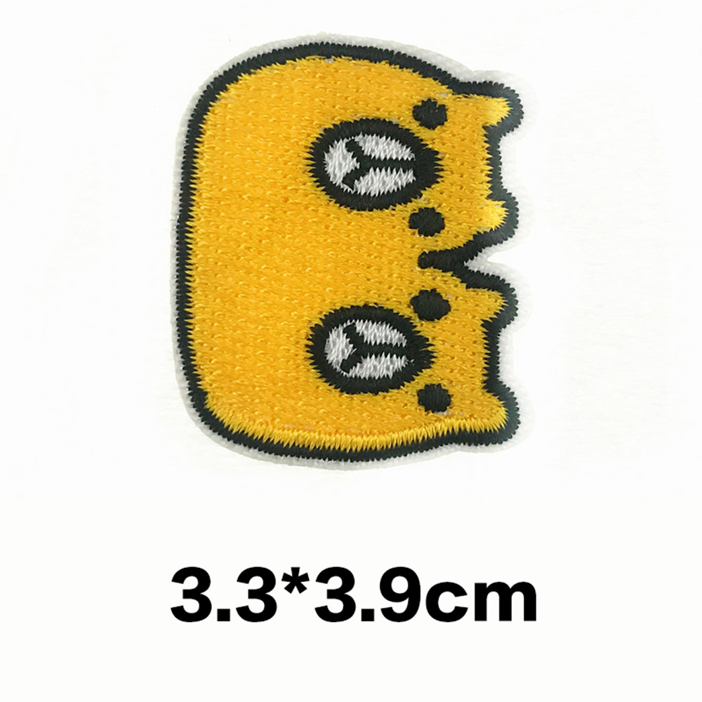 A-Z Animal Cartoon Letter Patches Embroidered Alphabet Applique DIY Sewing Badge - Picture 14 of 38