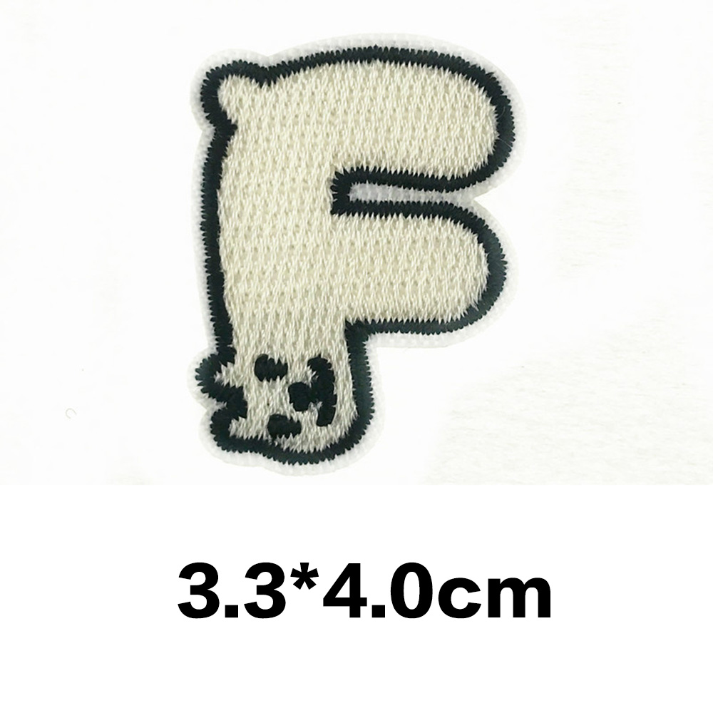 A-Z Animal Cartoon Letter Patches Embroidered Alphabet Applique DIY Sewing Badge - Picture 18 of 38