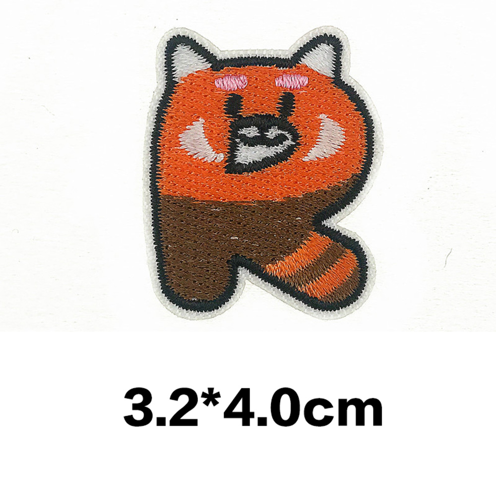 A-Z Animal Cartoon Letter Patches Embroidered Alphabet Applique DIY Sewing Badge - Picture 30 of 38