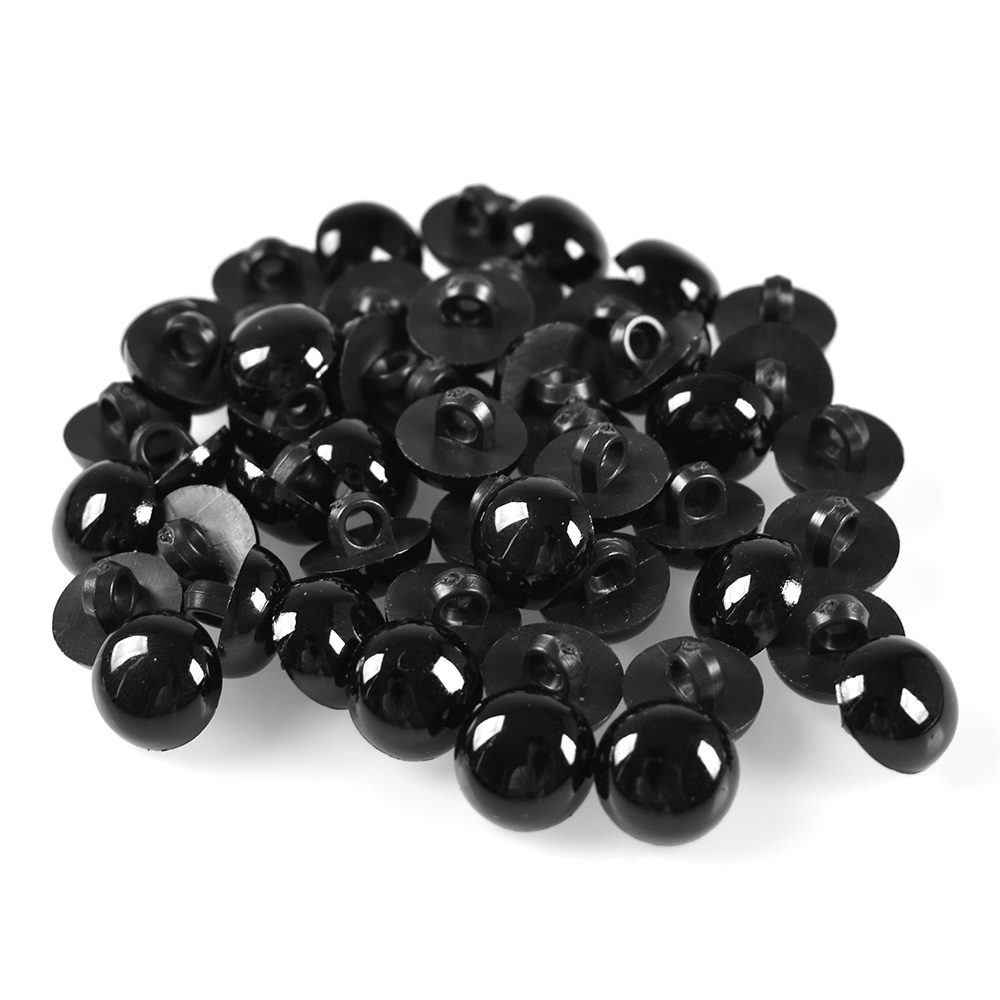 50x Plastic Black Shank Buttons for Doll Eyes Sewing Animal Toy Accessories DIY - Picture 13 of 13