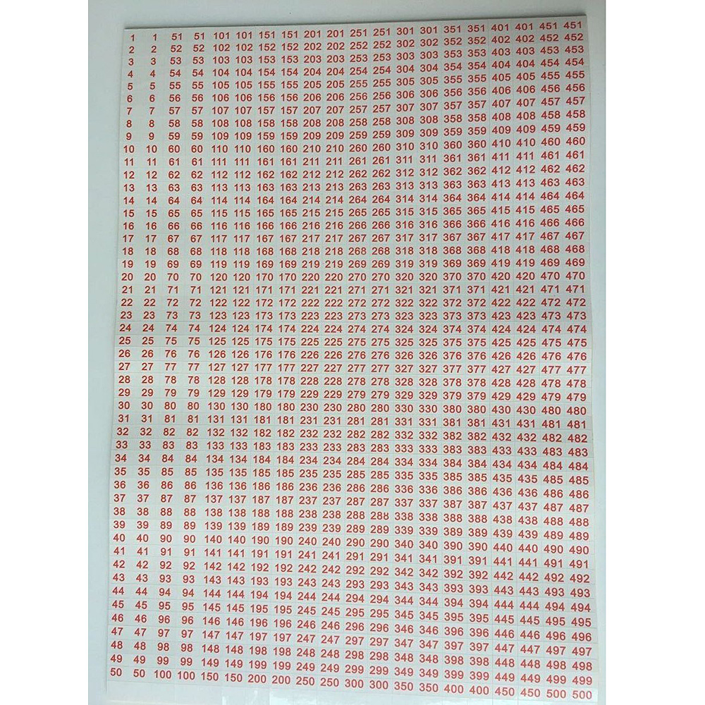 1 Sheet Number 1-1000 Label Stickers Round Tags Inventory Digital Mark Adhesive - Picture 5 of 6