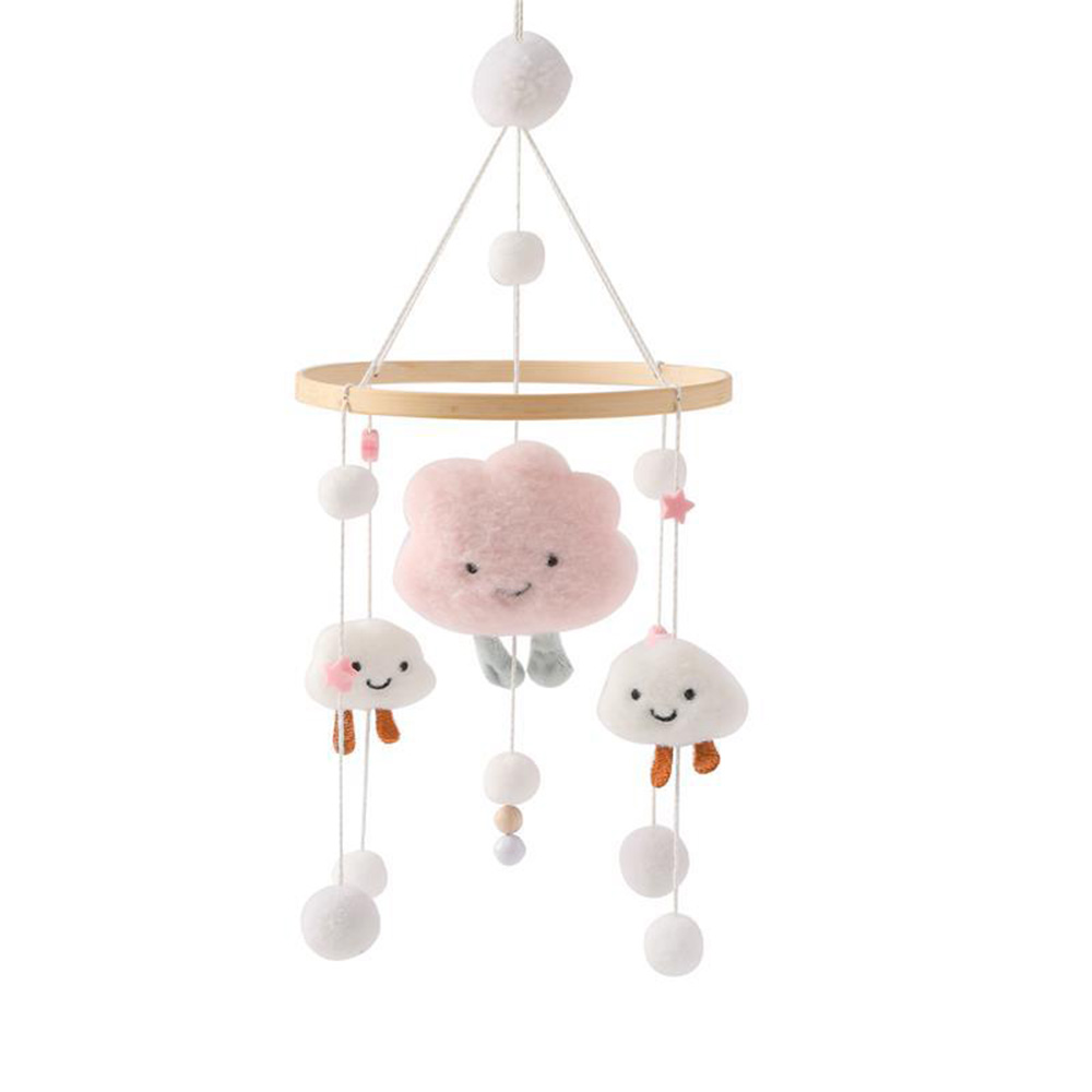 Baby Crib Mobile Wooden Felt Craft Infant Nursery Hanging Decor Wind Chimes DIY - Picture 14 of 15