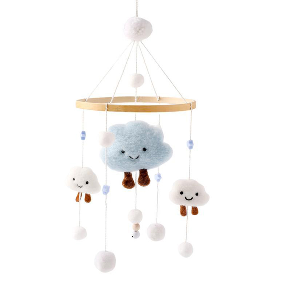 Baby Crib Mobile Wooden Felt Craft Infant Nursery Hanging Decor Wind Chimes DIY - Picture 15 of 15