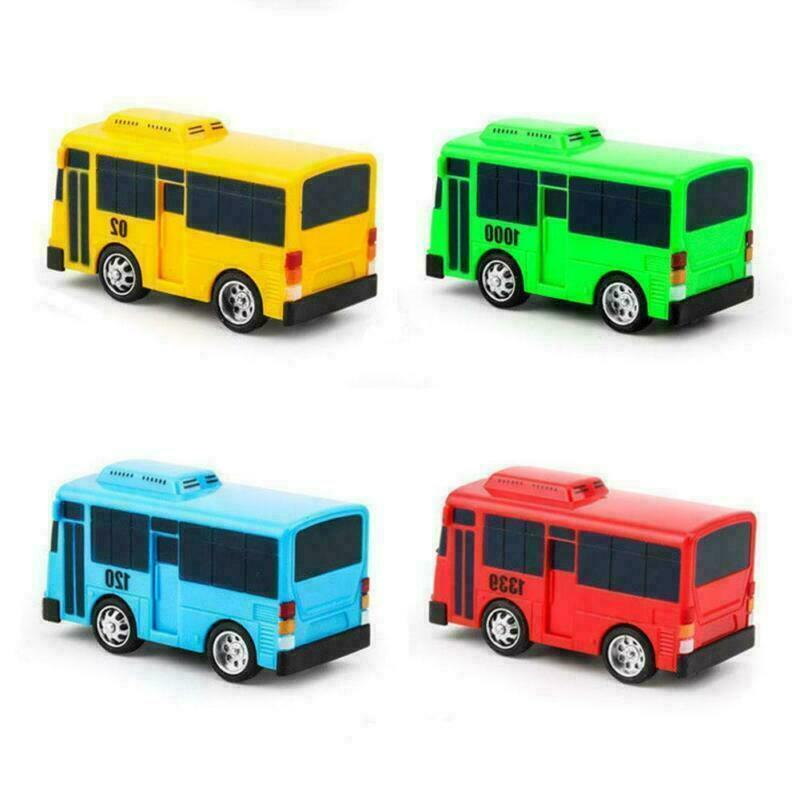 4pcs Cars Toy  The Little  Bus  TAYO  Friends Mini Bus  Set 