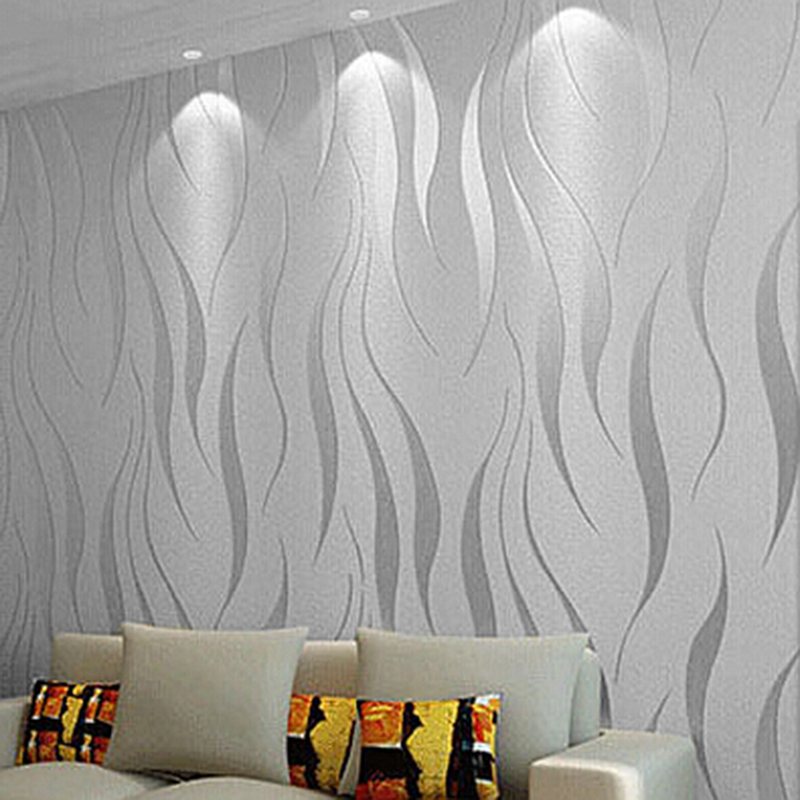 1x Modern 3D Embossed Non-woven Wallpaper Roll Sheet Home Background Wall  Decor | eBay