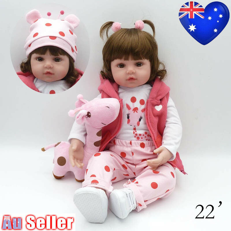 22/'/' Lifelike Newborn Silicone Vinyl Baby Doll Handmade Reborn Dolls Soft Lot