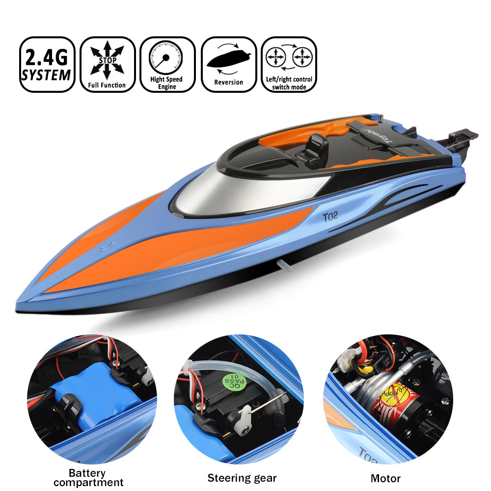 Toyabi 2.4G RC High Speed Racing Water Cooling Lightning RTR Boat +2