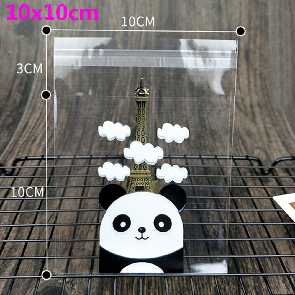 100x Panda Self-adhesive Bags Plastic Candy Cookie Gift Package Cellophane Party - Picture 12 of 12