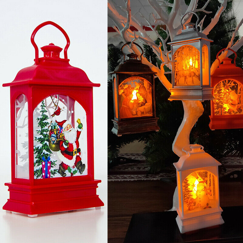 Santa Claus/Deer/Snowman/Nativity Lamp Pendants Christmas Lights Lantern Decor 