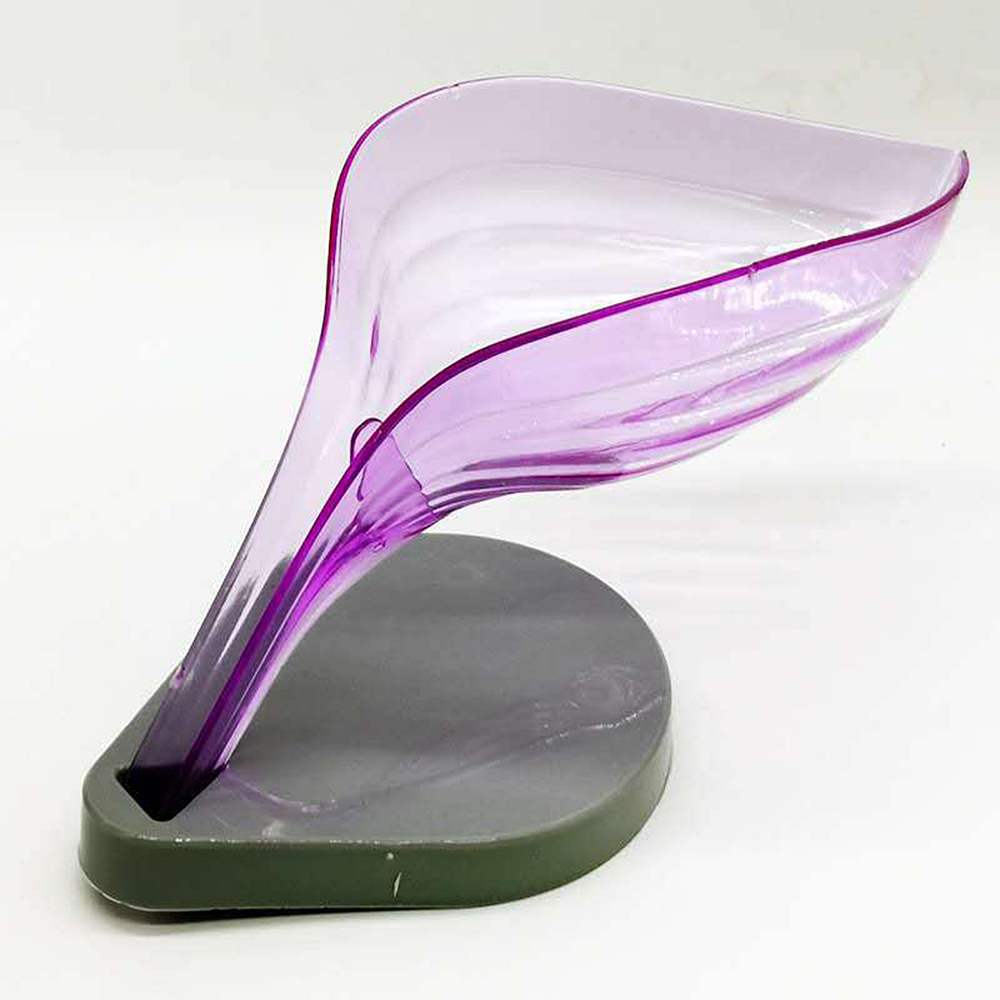 Details about   Leaf Soap Dish Holder Shelf Suction Cup Draining Bathroom Pate Rack Home Supply 