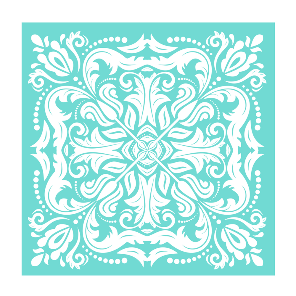 DIY Silk Screen Printing Stencil Floral Adhesive Mesh Transfer Wood Bag