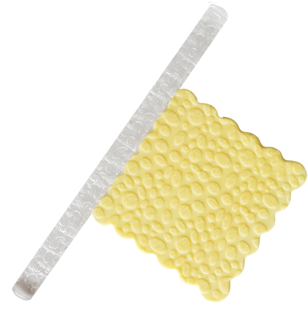 Transparent Acrylic Rolling Pin Embossed Wave Note Clay Texture Fondant Tool DIY - Picture 15 of 18