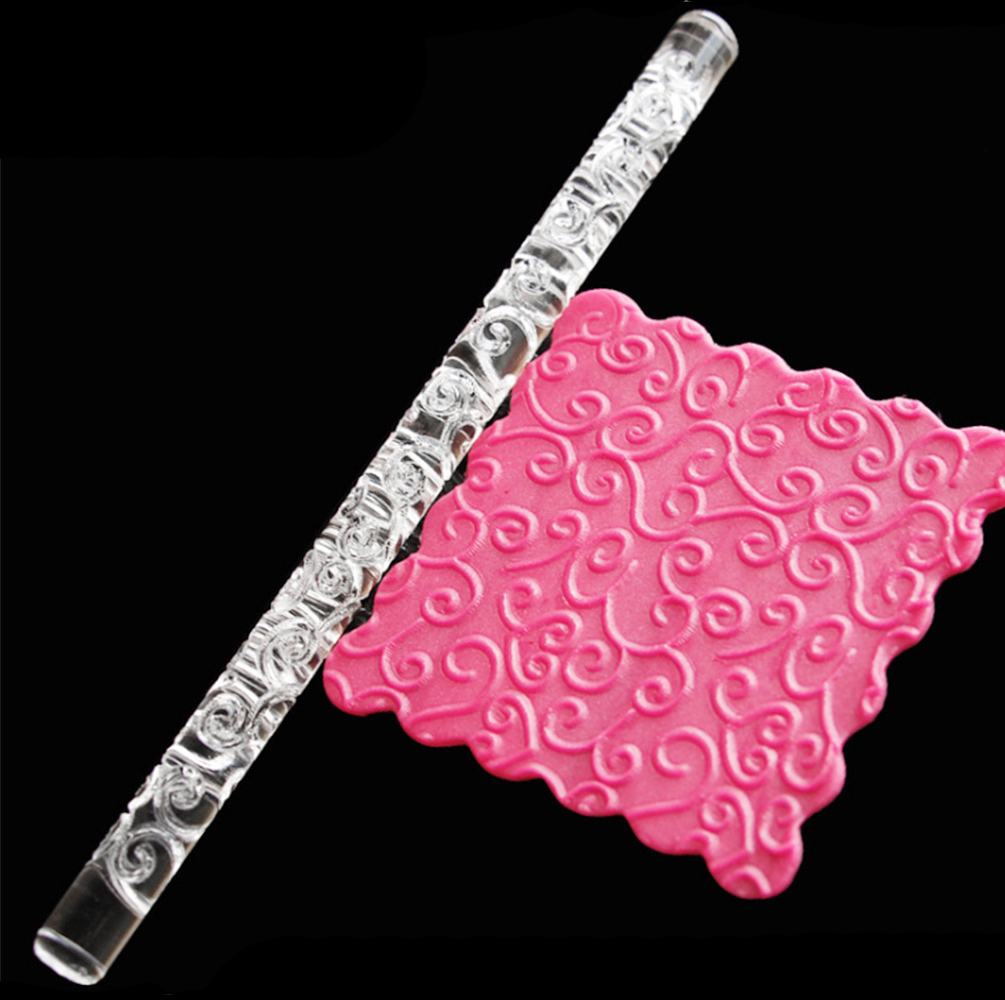 Transparent Acrylic Rolling Pin Embossed Wave Note Clay Texture Fondant Tool DIY - Picture 18 of 18