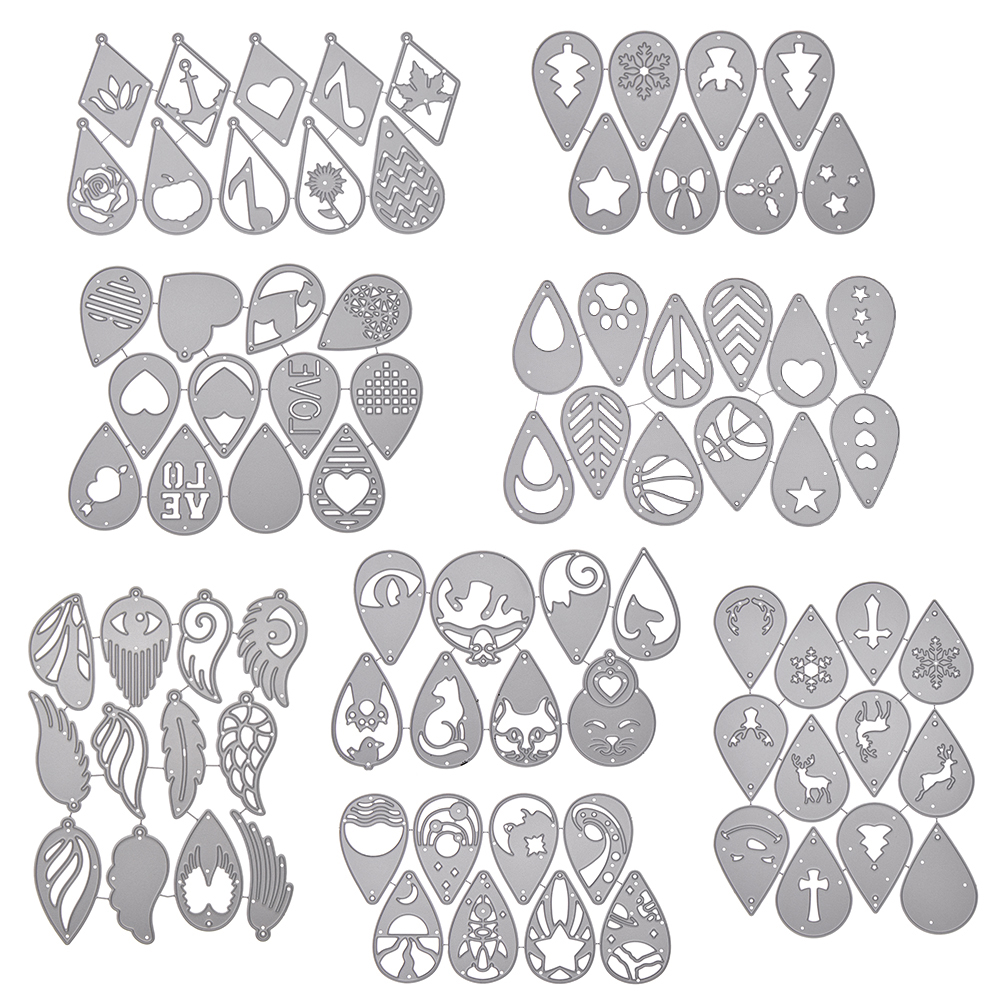 Earring Cutting Dies Teardrop Die Cuts DIY Jewelry Charm Molds