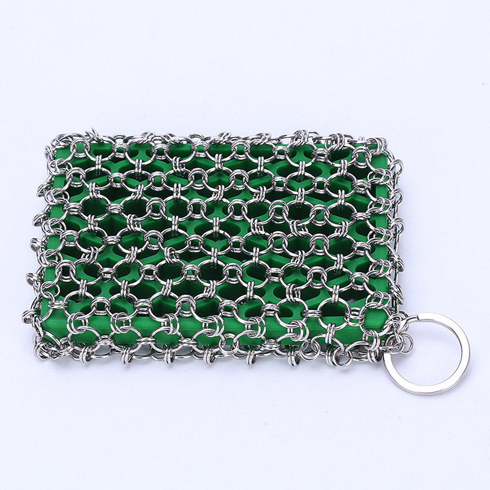 Cast Iron Skillet Cleaner, Upgraded Chainmail Scrubber Chain Scrub