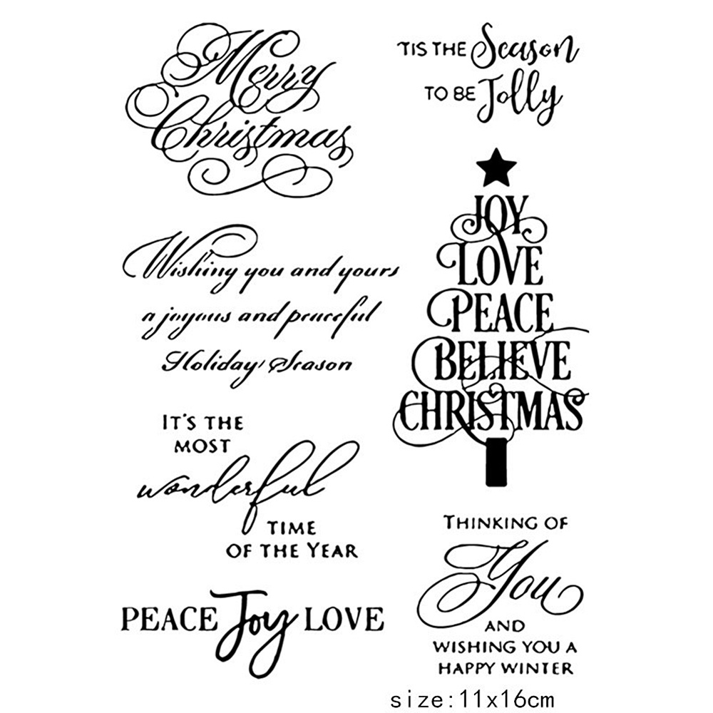 Christmas Clear Stamp Trees Rubber Seal Scrapbooking Embossing Card Album Crafts