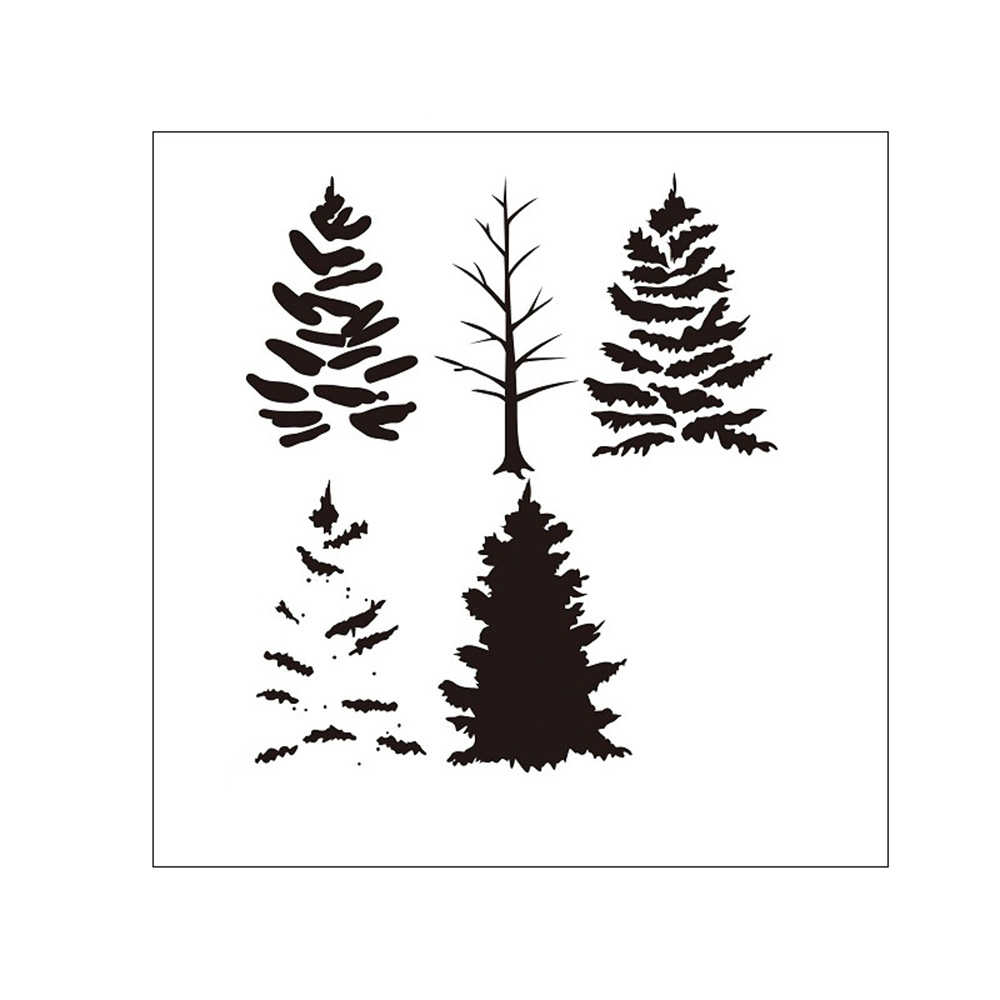 Christmas Clear Stamp Trees Rubber Seal Scrapbooking Embossing Card Album Crafts