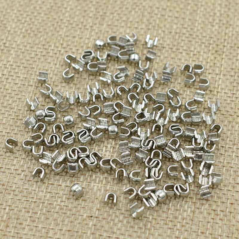 150PCS #5 U-shaped Zipper Stopper Close End Metal Repair Replacement Craft Acc - Picture 10 of 11