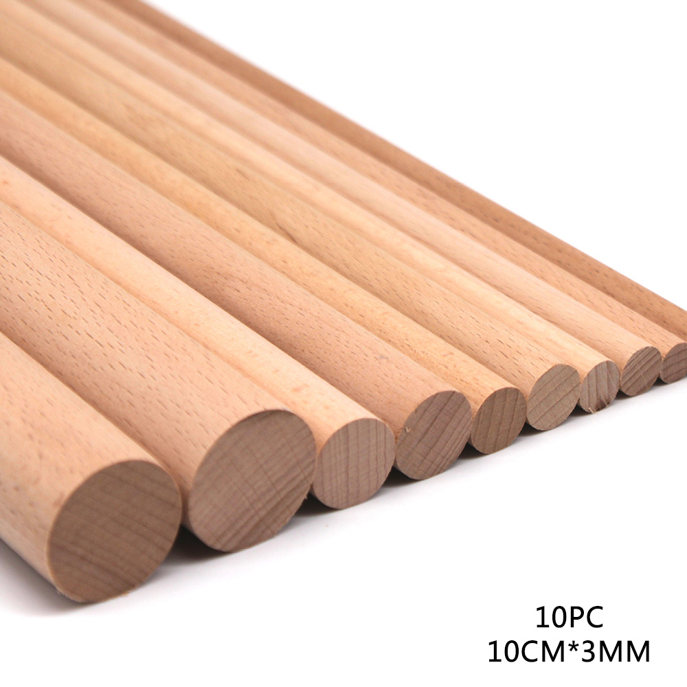 Round Balsa Wood Sticks Unfinished Beech Wooden Rods for DIY Model Craft  Sticks