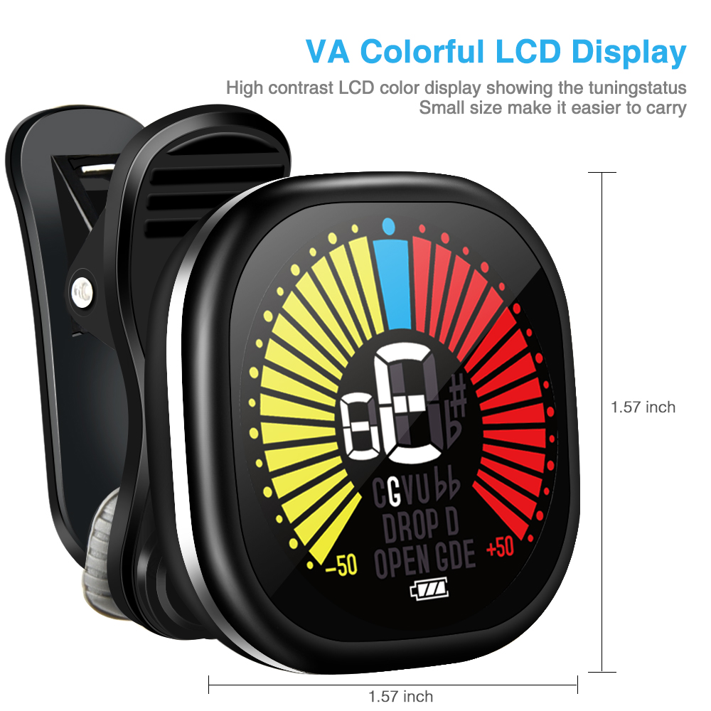 LEKATO WST6800 Portable Guitar Tuner Clip On LED Display Tuning w
