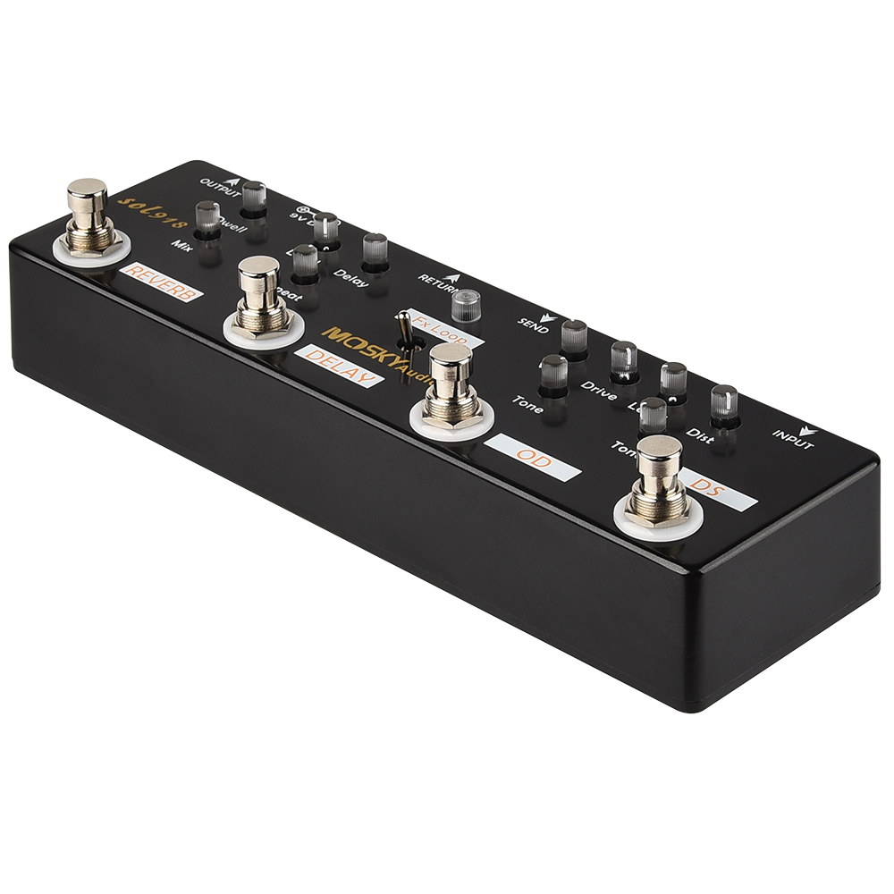 MOSKY Guitar Multi Effect Pedal Reverb Delay Looper Overdrive Distortion Chorus eBay