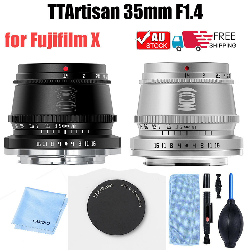 ttartisan 35mm F1.4 C Xマウント用 フィルター付 - カメラ