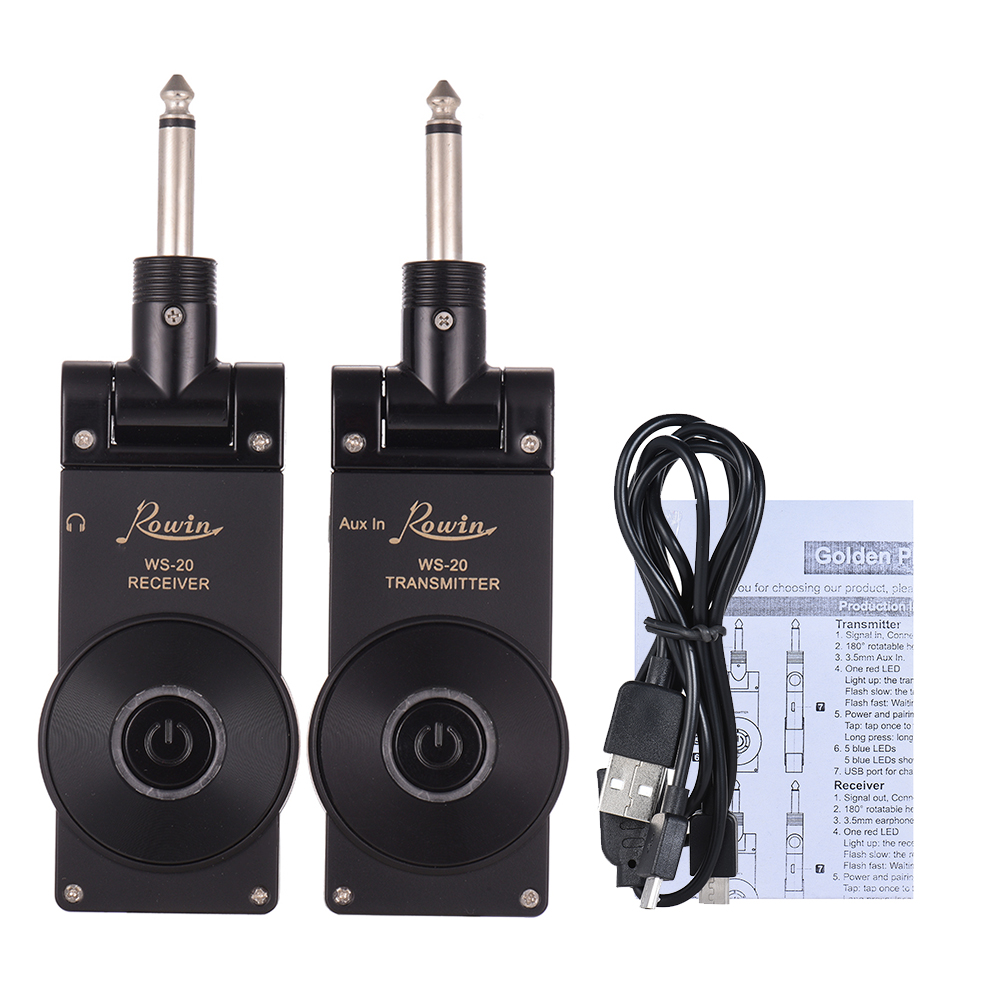 2.4G Guitar Wireless System Transmitter & Receiver Rechargeable 180