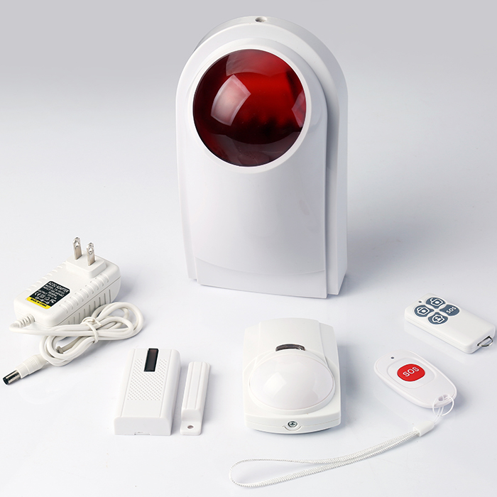 Wireless Home Security Burglar Warning Alarm System Sound Strobe Light Siren eBay