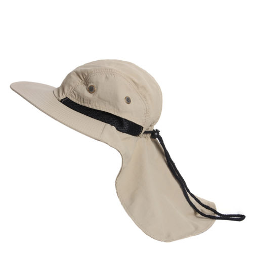 USA Fishing Hiking Outdoor Brim Neck Cover Bucket Boonie Sun Flap Hat Bush Cap