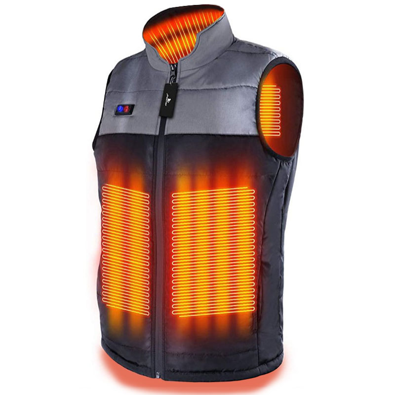 Electric Heated Vest with Battery Thermal Warm Jacket Skiing Dual
