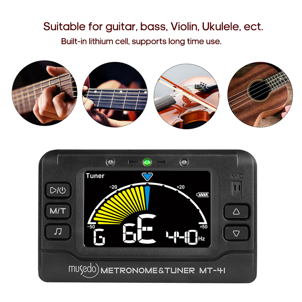 3IN1 Lekato Universal Guitar Electric Digital Tuner Metronome Tone