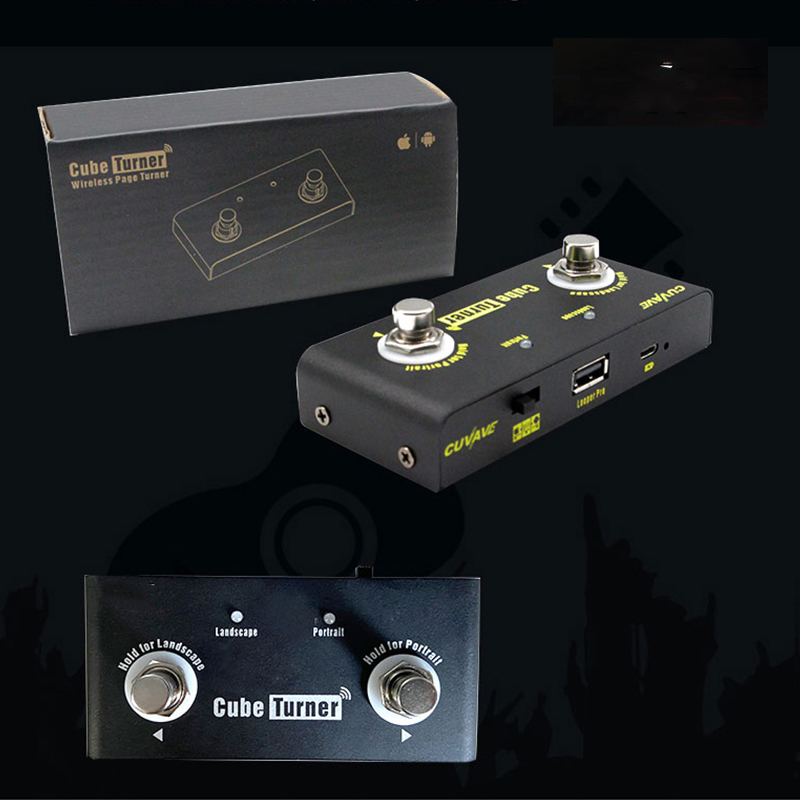Cube Turner External Guitar Effect Pedal Bluetooth Page Turner For
