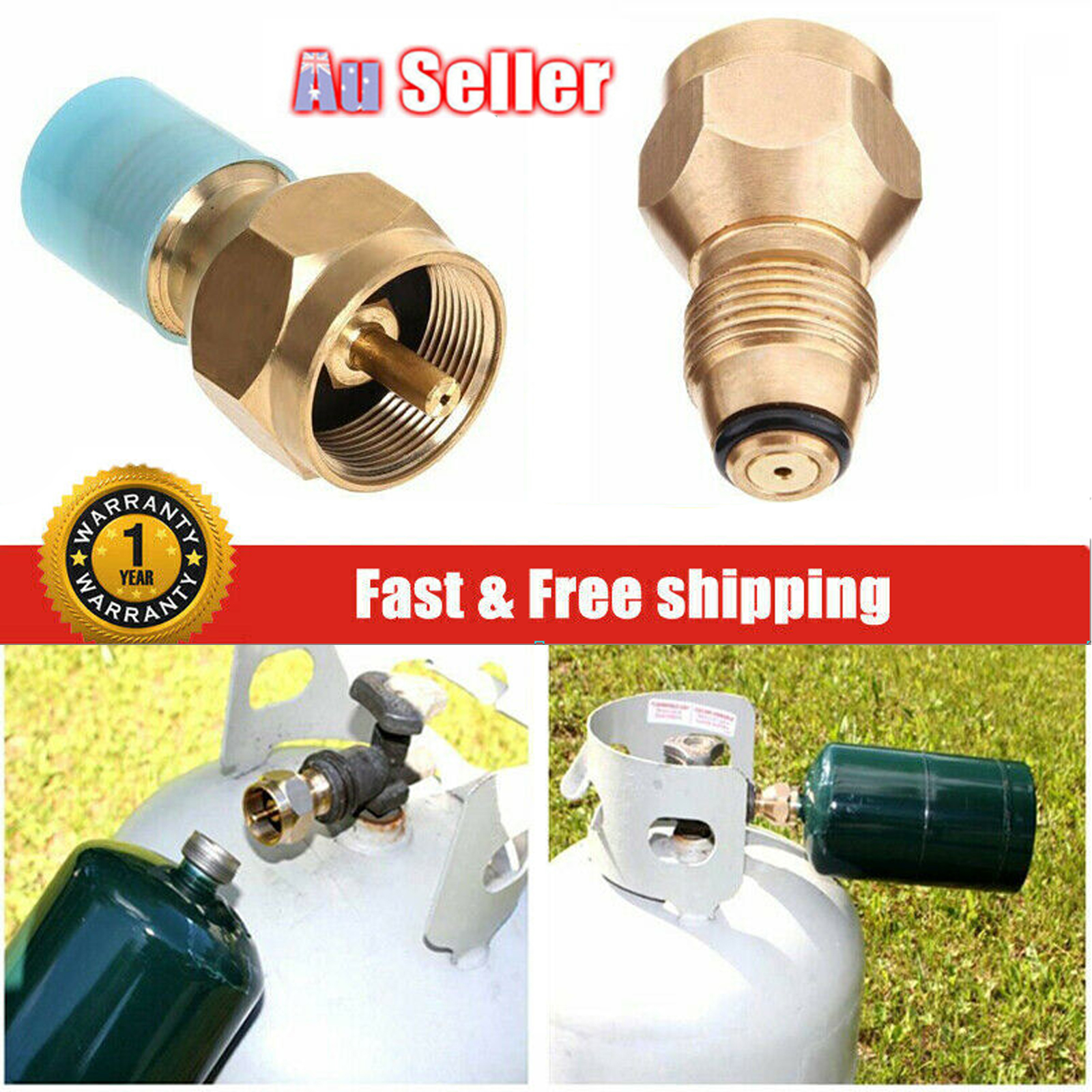 Propane Refill Adapter Lp Gas 1Lb Cylinder Tank Coupler Heater Bottle ...